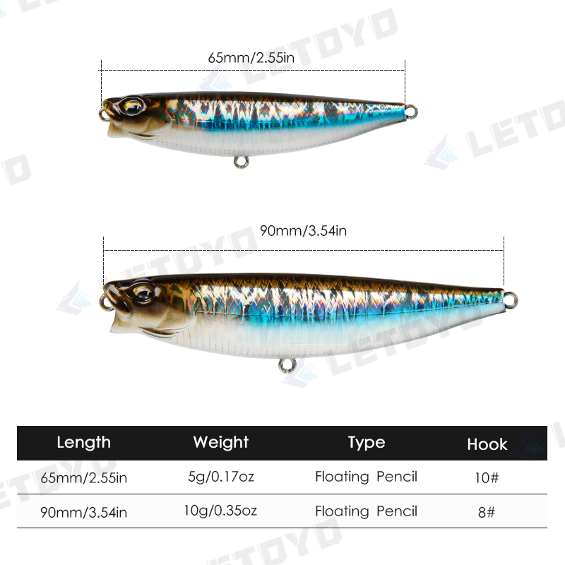 LETOYO 65mm 5g/90mm 10g Surfac - огляд і ціна Fishing Lure Buzzbait