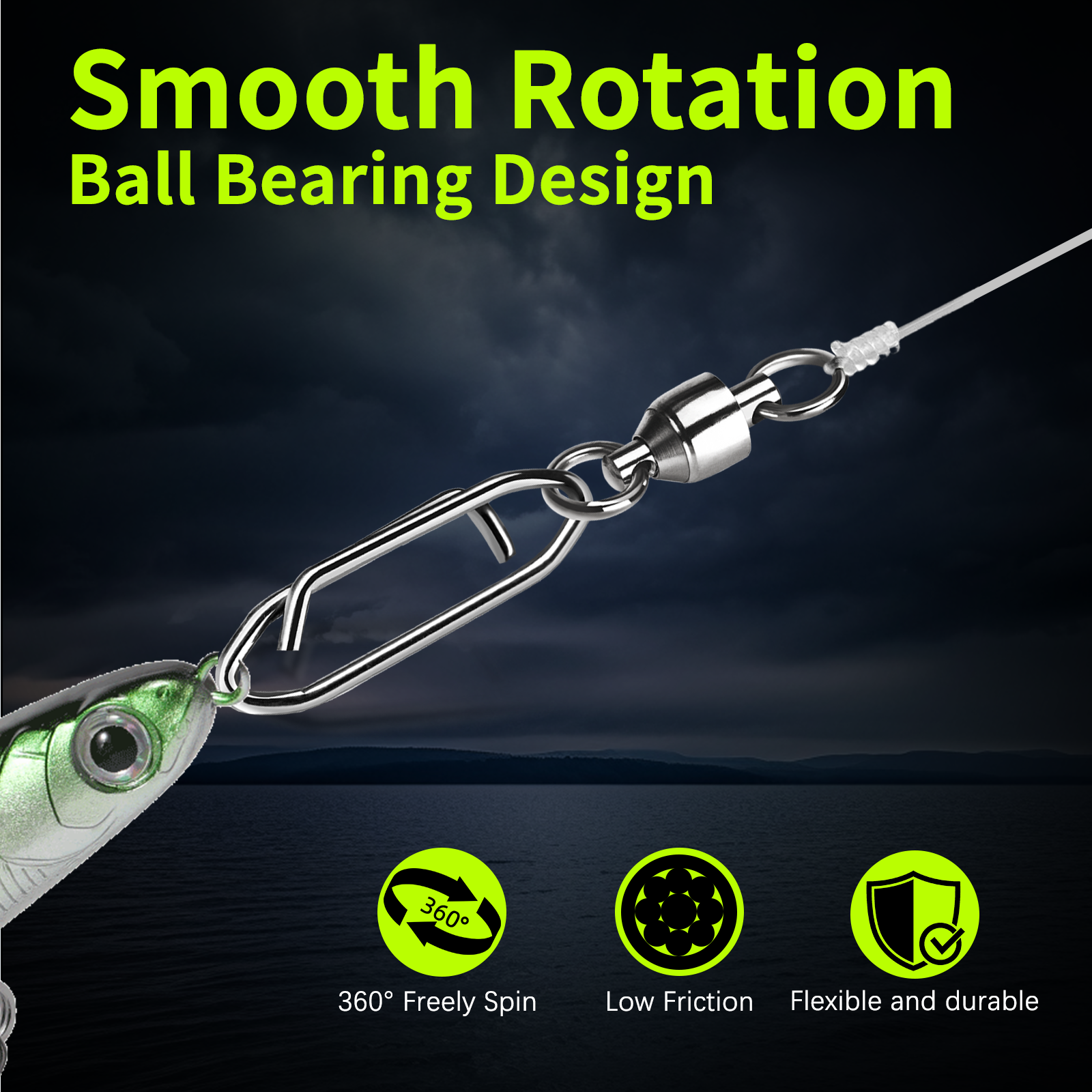9KM Fishing Swivel Snap Kit 50 - огляд і ціна Fishing Lure Kit