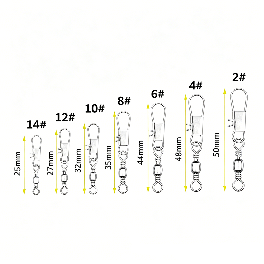50Pc/box Stainless Steel Swive - огляд і ціна Fishing Lure Box