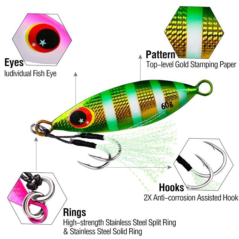 Metal Jig Spoon Lure 10-60g Fi - огляд і ціна Fishing Lure Buzzbait