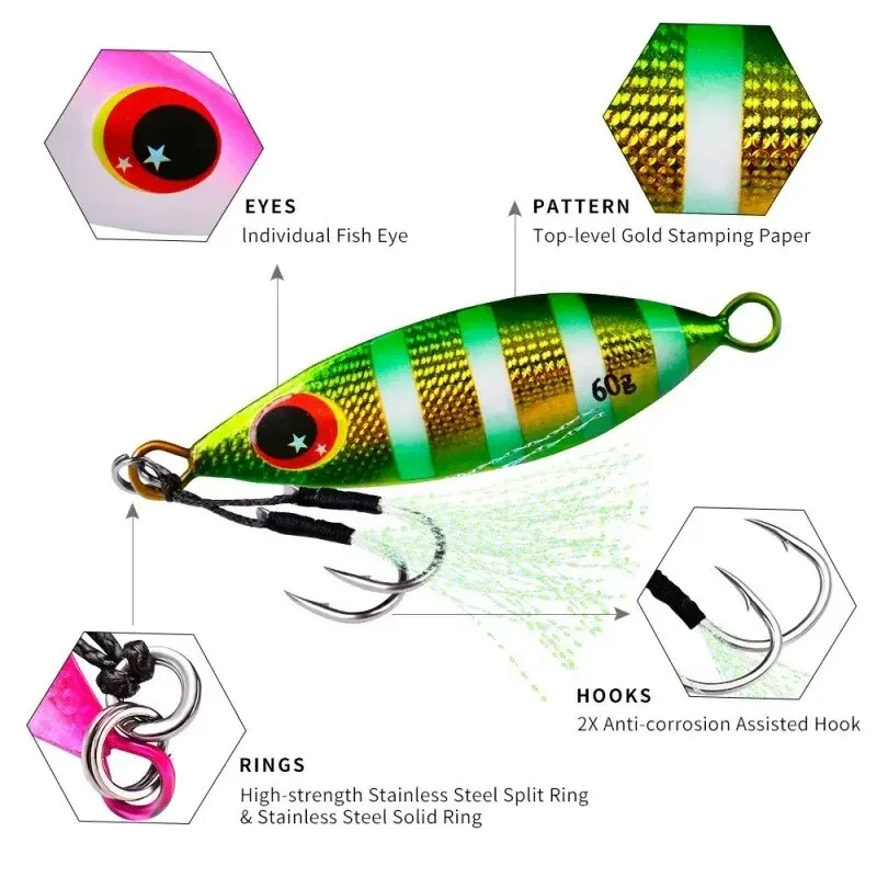 Inchiku Metal Jig Spoon Lure 6 - огляд і ціна Fishing Lure Buzzbait