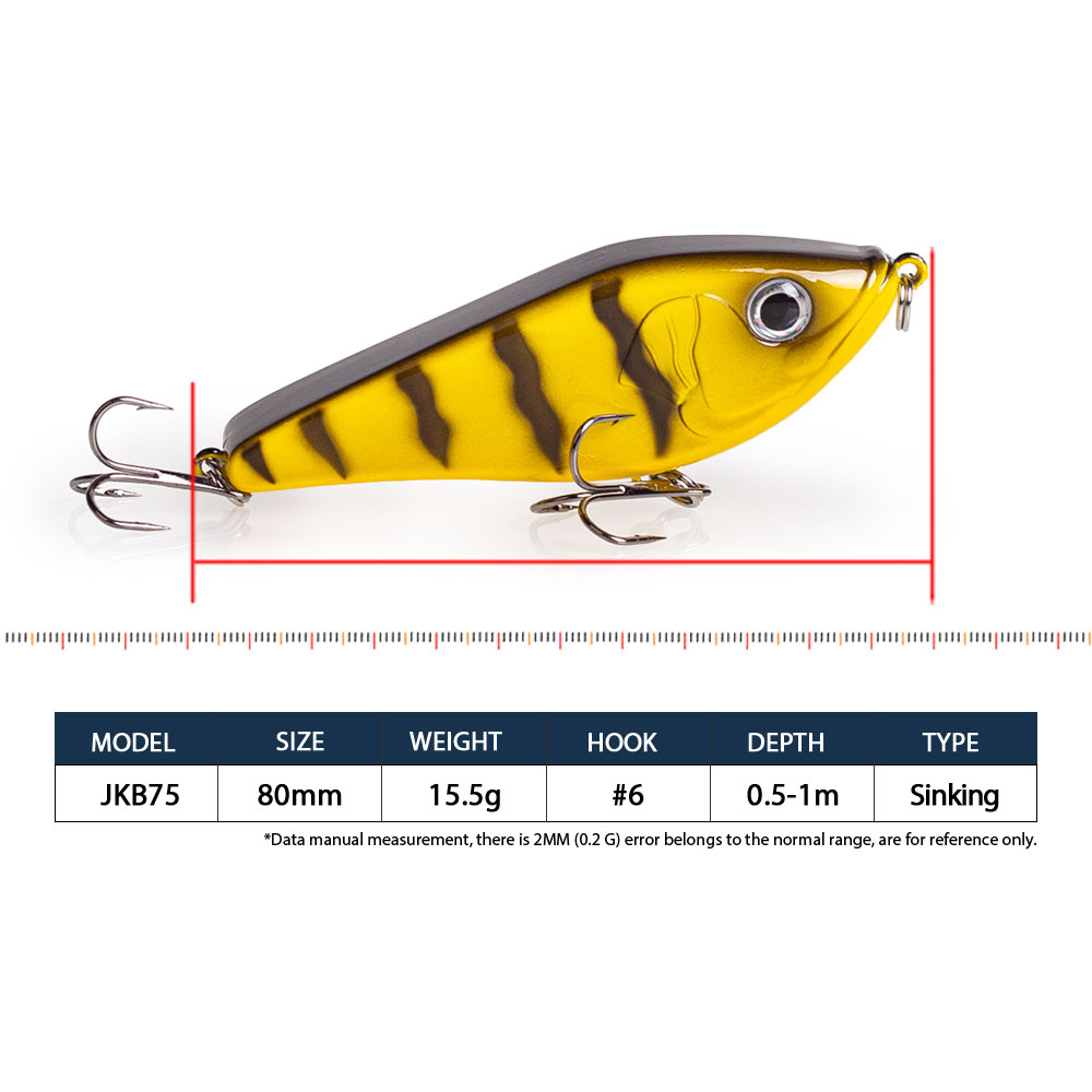 80mm/15.5g Muskies Jerkbait Pi - огляд і ціна Fishing Lure Swimbait