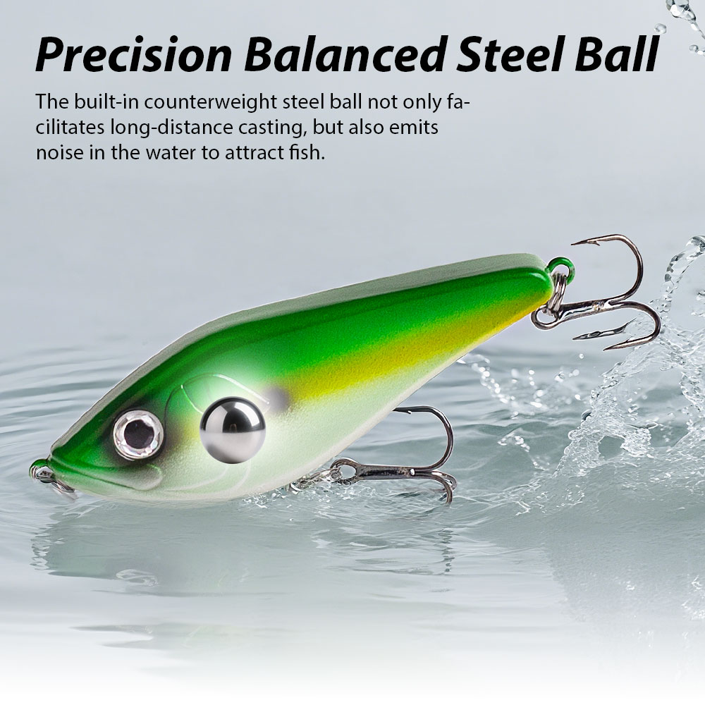 80mm/15.5g Muskies Jerkbait Pi - огляд і ціна Fishing Lure Swimbait