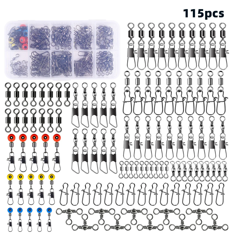 115pcs Fishing Swivel Connecto - огляд і ціна Fishing Lure Kit