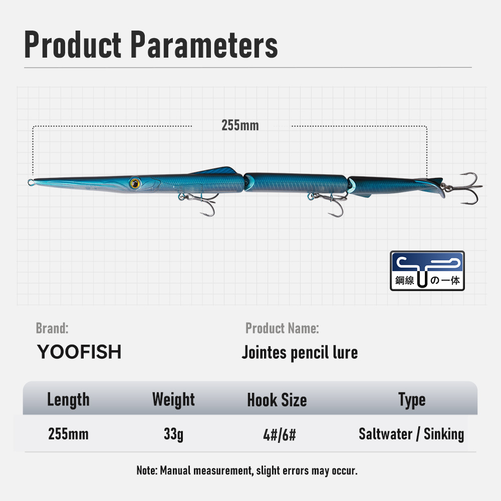 YOOFISH Jointed Pencil Bait 3  - огляд і ціна Fishing Lure Popper