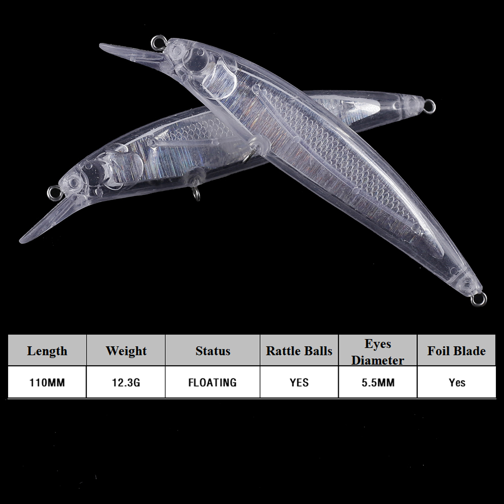 Chan’sHuang 20PCS Unpainted Bl - огляд і ціна Fishing Lure Blade Bait