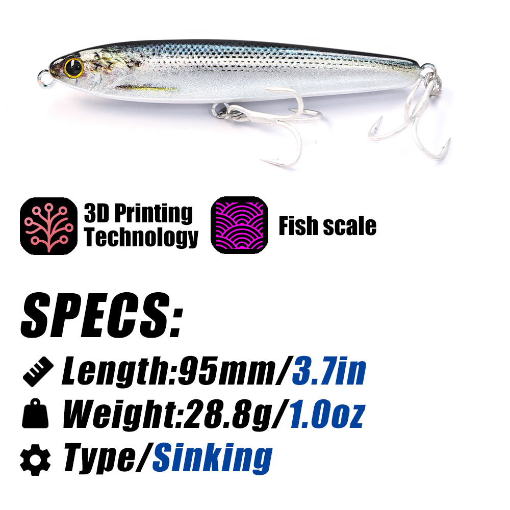 B&U Sinking Pencil Fishing Lur - огляд і ціна Fishing Lure Jerkbait