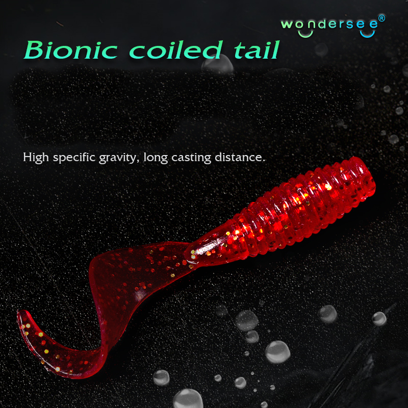 Wondersee 50PCS Soft Bait Worm - огляд і ціна Fishing Lure Soft Plastic