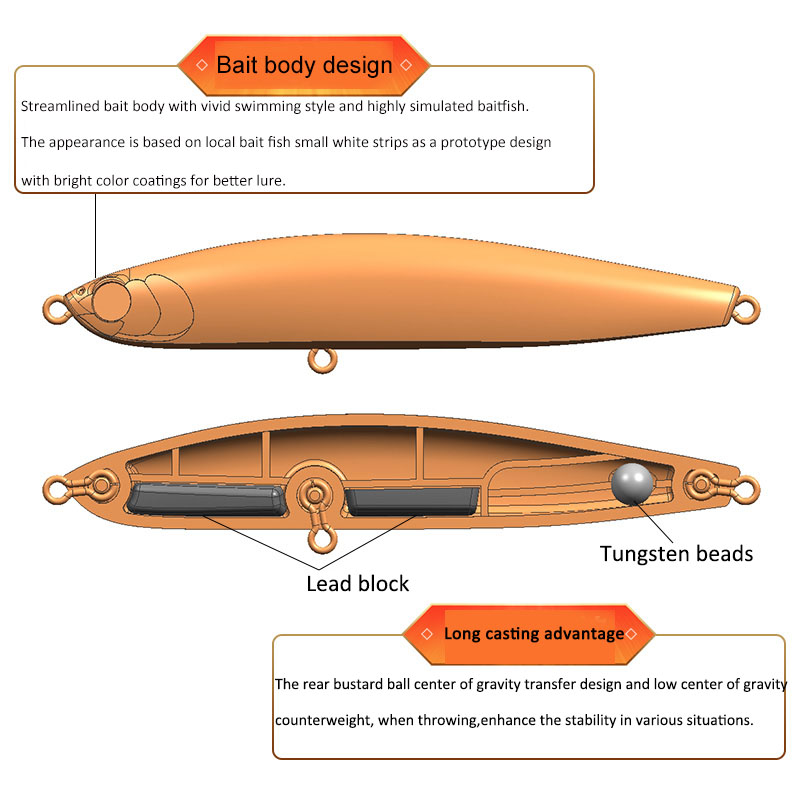 Water Sniper 10.5g 75mm Jerk P - огляд і ціна Fishing Lure Jerkbait