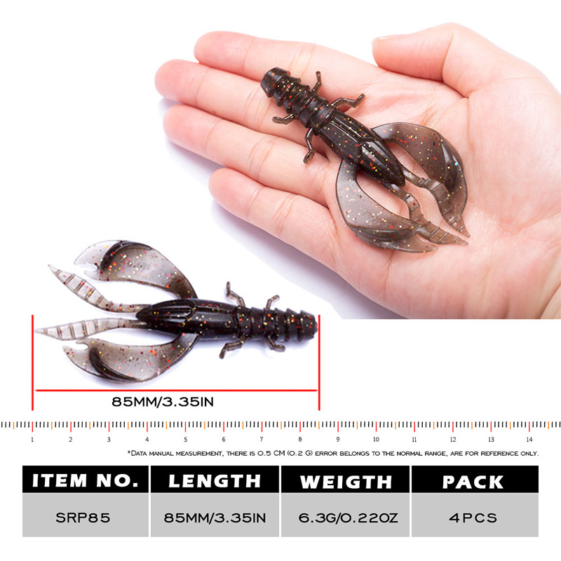 4/8pcs 80mm/6.5g Soft Silicon  - огляд і ціна Fishing Lure Soft Plastic