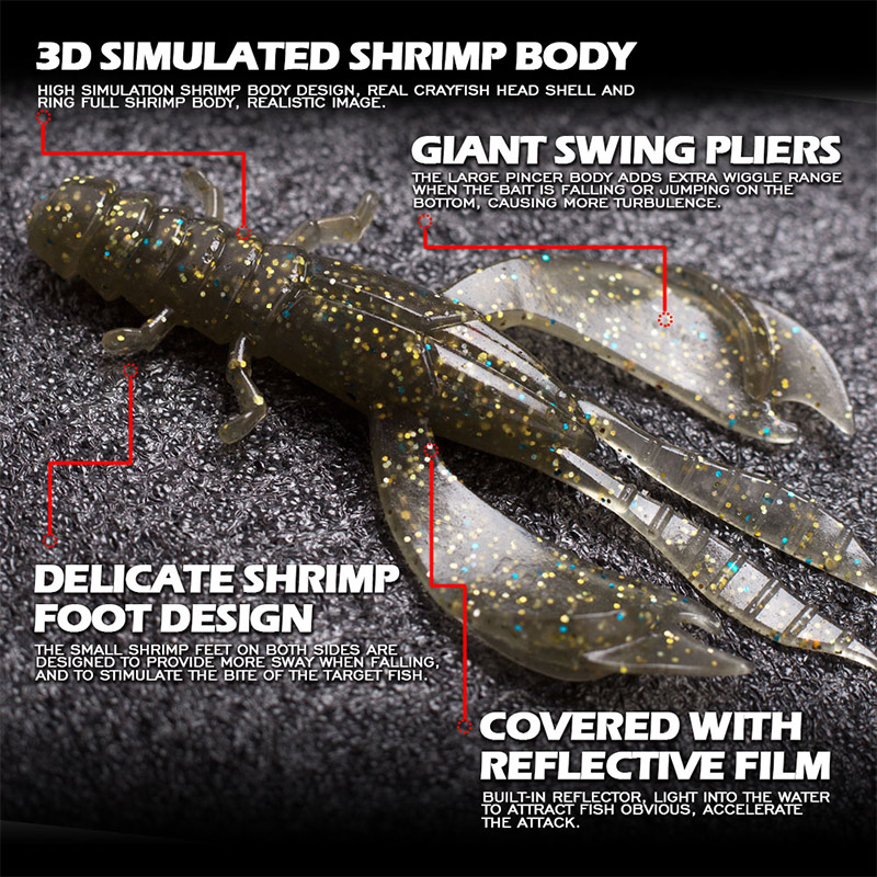 4/8pcs 80mm/6.5g Soft Silicon  - огляд і ціна Fishing Lure Soft Plastic
