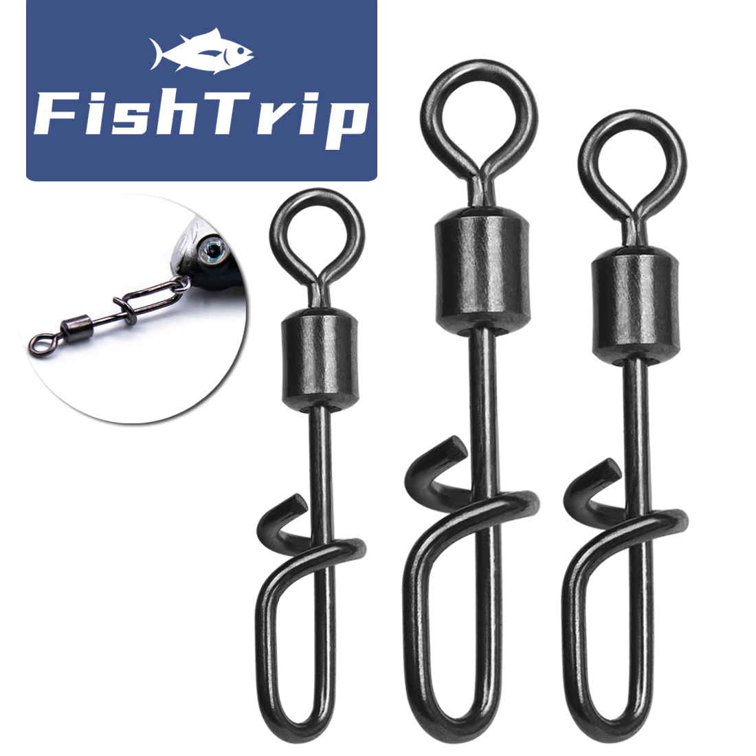 FishTrip Fishing Swivel Snap T - огляд і ціна Fishing Lure Accessories
